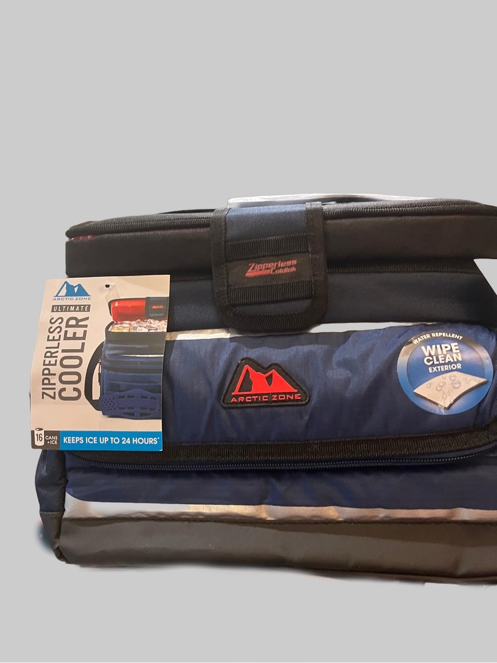 Arctic Zone Navy Zipperless Cooler Bag for Men